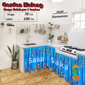 Gorden Kolong | Korden Kolong | Horden Kolong | Gorden Kolong Dapur | Minimalis | Gorden Murah | Promo Murah | - Embosh / Lucu