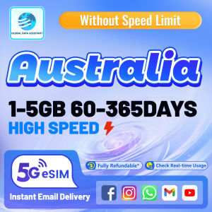 Australia esim 5G/4G 🇦🇺 60-365 Days 1-5GB Data |add-on| Support physical cards Instant 24h Email Delivery 5G High Speed ⚡ without number data card