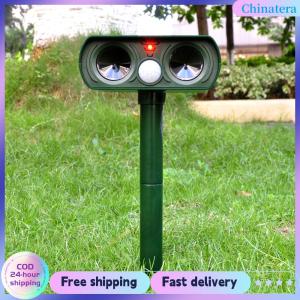 [Chinatera Flagship Store]Ultrasonic Fox Deterrent Device Infrared Solar Animals Deterrent Machine Multifunctional Waterproof PIR Motion Detector for Home Garden