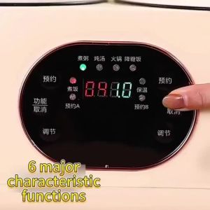 ArcticBreeze Intelligent Reservation Multi Function Double Bile Rice Cooker With Steamer Large Capacity Kitchen Electric Warmer Food Steamer