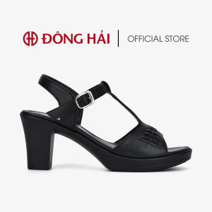 Giày Sandal Cao Gót Nữ Đông Hải Quai T-strap Gót Trụ 8cm - S32E1