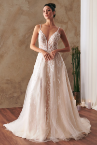 Wedding DressCustomized Wedding Dress Bridal Gown Boho Bridal Gown Tulle Wedding Gown Lace Bridal Gown Ivory Bridal Gown Hellenistic