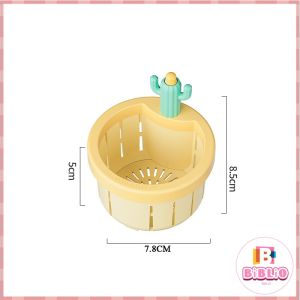 BiBlio Kitchen Sink Drain Strainer Anti-clogging Food Waste Catcher Sink Drain Basket Cactus Design