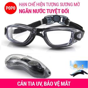 Kính bơi người lớn POPO 1938 kính bơi nam nữ chống tia UV chống lóa mắt kính trong suốt kiểu dáng thời trang cao cấp