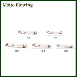 Moito 10Pcs Spring Hair Clips Base Blank Automatic Barrette Handmade Bow Hairpin DIY Jewelry Making Accessories