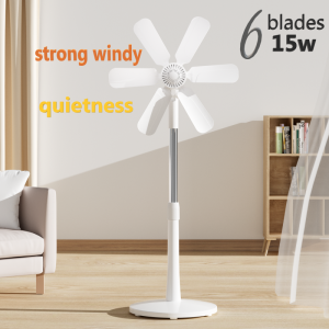 stand fan portable electric fan stand fans Adjustable standard Fan with size 6 blades quiet
