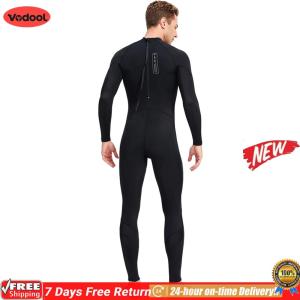 [VODF] Men Diving Surfing Clothes Long Sleeve Sunscreen Snorkeling Surfing Swimsuit with Zipper Elastic Anti-scratch Breathable Water Sports Equipment