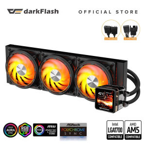 darkFlash EXPLORE DE360 2.88-Inch IPS Display Full ARGB Sync Integration Liquid CPU Cooler