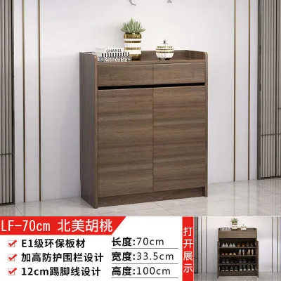 Solid Wood Shoe Cabinet Home Storage Entryway Cabinet Multifunctional Living Room Shoe Cabinet (BT)