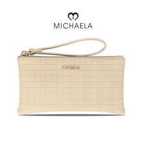 MICHAELA Cellphone Wristlet Wallet for Women Waffle-Like Embossed Long Zip Clutch Bag MLP51133 2H