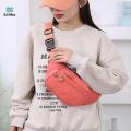 IU MISS Nylon Sports Waist Bag Zipper Large Capacity Nylon Waist Bag Fashion Phone Bag Canvas Crossbody Bag Sports. 