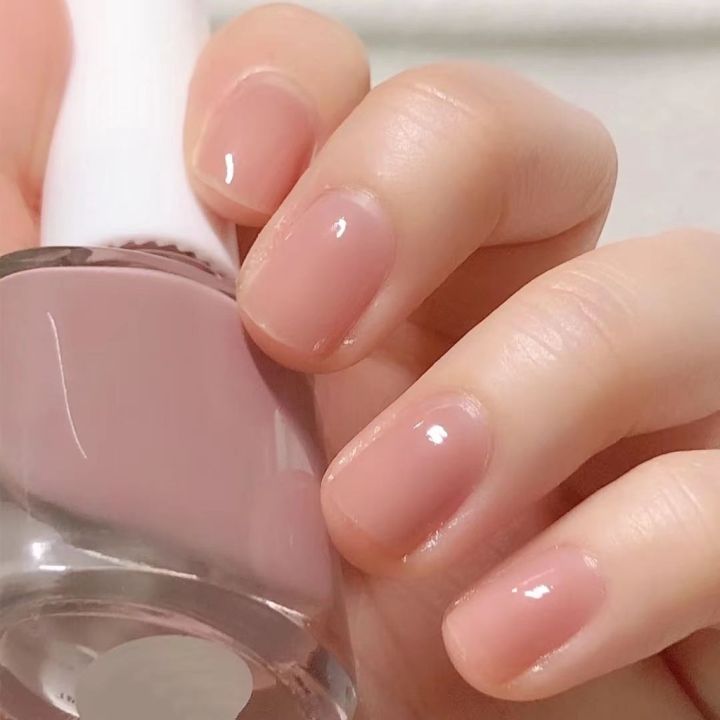 Milk coffee color nail polish ice transparent white natural nail polish