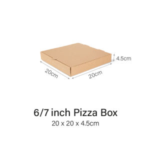Kraft Corrugated Pizza Box Cardboard Takeaway Box for Pizza Food Delivery Mailing and Storage.