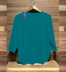 Kaos Wanita Lengan 3/4 - Kaos Oblong Jumbo Kaos Wanita Oversize - Big Size Kaos Cewek Spandek Lengan Panjang - Shirt Wanita Lengan 7/8  Kaos Wanita kekinian