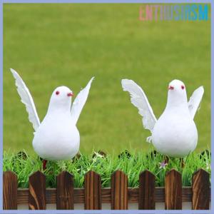 【Enthusiasm】🌟🌟【Hot Sale】🎈 Artificial Simulation Peace Dove Foam Feather Birds Wedding Crafts Ornament