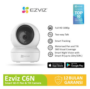 CCTV Camera Ezviz C6N Smart Wifi Pan Tilt Kamera 1080p Garansi Resmi Pixel 1080 Putar Gerak Indoor