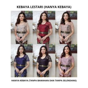 Baju kebaya brokat SETELAN kebaya bali Lestari dan rok KATUN BATIK PENDEK kebaya bali modern wisuda pengantin