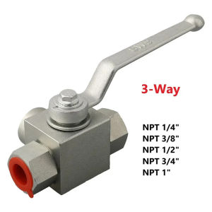 Hydraulic Ball Valve 3 Way High Pressure Ball Valve 1/4 3/8 1/2 3/4BSP M18*1.5 500 Bar Hydraulic Ball Valve High Quality