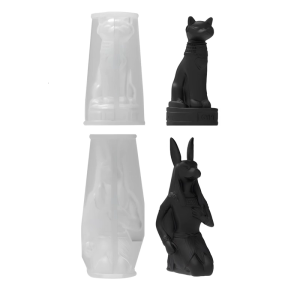 Dễ dàng để làm sạch khuôn silicon khuôn làm xà phòng mèo/hình con chó nhựa dự án Khuôn Silicone kết cấu để làm đồ trang trí