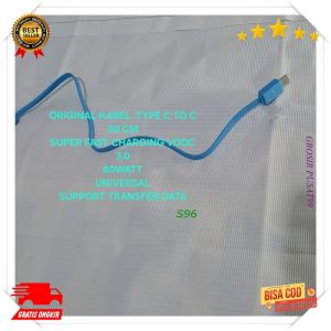 S103 ORIGINAL KABEL DATA USB TYPE C TO C TIPE 30 CM SUPER FASTCHARGING VOOC 3.0 60 WATT 60W