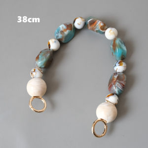 New Fashion Woman Handbag Accessory Parts White Beige Bead Acrylic Resin Chain Luxury Strap Women Phone Case Chains