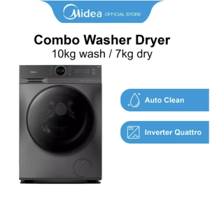 Midea MF200D100WB Combo Washer Dryer (10Kg Wash / 7Kg Dry) Water Efficiency 4 Ticks