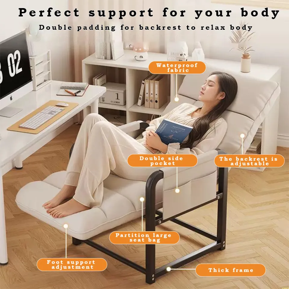 ✨MosasaM+Lounge Chair✨Multi Functional Lounge Chair Adjustable Sofa Chair  For Home Use Portable Nap Chair Balcony Lazy Sofa