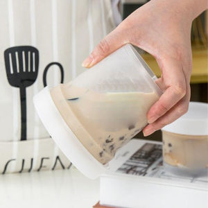 [Sirola] Bữa ăn sáng trái cây Yến Mạch Sữa chua salad cup với nắp thực phẩm lưu trữ Bento hộp tập thể dục chất béo-giảm bát trái cây cup món tráng miệng cup