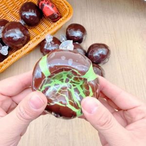 SDFBN Crispy Ball Sensory Fidget Toy Slow Rebound Mint Black Chocolate Stress Relieving Toy Simulate Sensory Soft Stress Ball Handmade Ball Toy For Kids