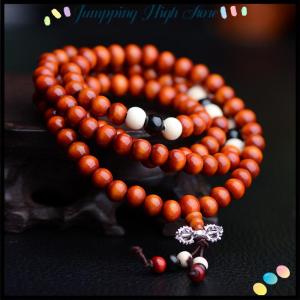 【Jumpping】 รองเท้าแตะลูกประคำทิเบต8มม. กำไลข้อมือลูกปัด108