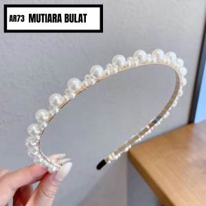 Fyngalery ♛ Bando Korea Aksesoris Rambut Wanita Bando Mutiara ART73