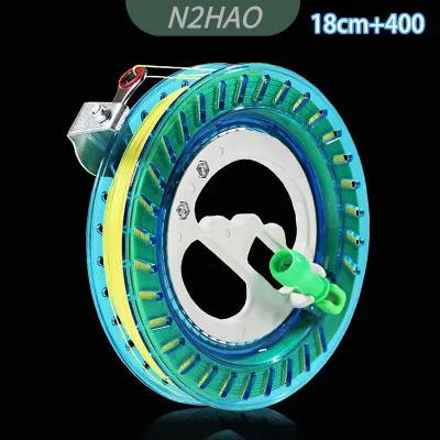 TELV 1 Piece 200 300 400M Kite Reel Winder Fire Wheel String Flying Handle Tool String Line Outdoor Round Blue For Fying Kites