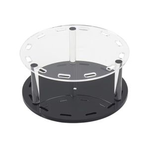 HOMEYOU 12 Holes Eyelash Tweezers Holder 360° Rotate Acrylic Material Tweezer Storage Box Convenient Round Makeup Tools Display Rack Eyelash Extension