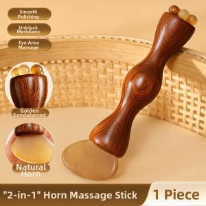 NOBLELYN Lotus Flower Sandalwood Facial Massage Comb 2 In 1 Handheld Acupressure Massage Tool Double Ended Facial Massage Comb for Facial Massage and Acupoint Pressing