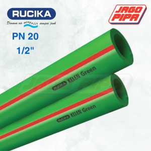 Rucika PPR Pipa PN20 20mm 1/2 Inch Kelen Green Tigris 1/2" Pipa Air Panas 4 Meter