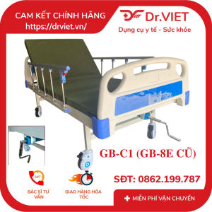 GIƯỜNG Y TẾ 1 TAY QUAY LUCASS GB-C1 (GB-8E) GIƯỜNG Y TẾ GIÁ RẺ NHẤT TPHCM