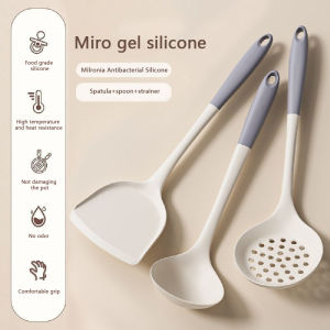 RuiMing 🚚   พร้อมส่ง  🔥🔥  ชุดเครื่องครัว 1/2/3 ชิ้น พลัวซิลิโคนเกรดอาหาร พลัวทนความร้อนในครัวเรือน ช้อนซุป ชุดเครื่องครัว