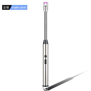 USB Electric Lighter Rechargeable Long BBQ Kitchen Tool Windproof LED Plasma Arc Flameless Candle Unusual Outdoor Tool
