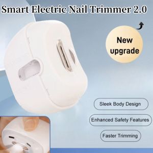 Smart Electric Nail Clipper Charge Sleek Body Design Safety Features Faster Trimming Automatic Nail Trimmer