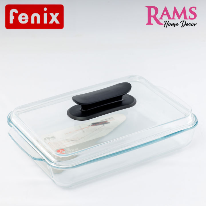 Fenix 3000ML Heat Resistant Tempered Glass Baking Dish with Lid