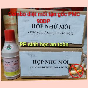 Combo diệt mối sinh học PMC: 2 Hộp nhử mối + 1 lọ diệt mối PMC 90 bột hồng diệt mối tận gốc