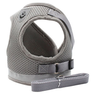 Rompi kucing rompi harness tali tuntun Harness Modis Mesh Lembut dengan Tali Pengikat Reflektif