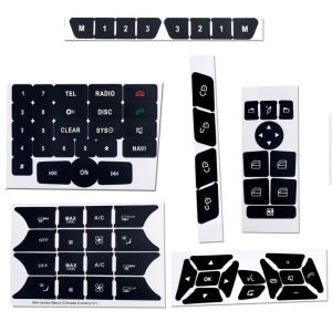 Car Interior Button Repair Sticker Matte Black Decals Stickers For Mercedes For Benz GLK350 C Class CLS C218 SLK W172 W204 W207 W212 W218
