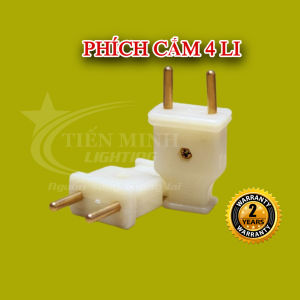 Combo 3 phích cắm tròn 4 li/5 li chân đồng chắc chắn tiếp xúc tốt chống phóng điện chân tròn
