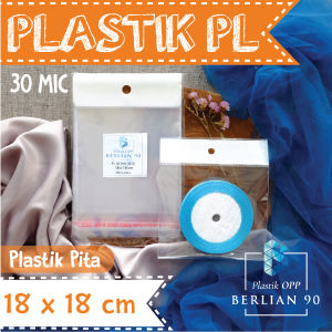 Plastik Display 18 x 18 Cm Isi 100 Lembar - Plastik Perlize - Plastik OPP Gantung