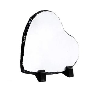 1PC Sublimations Blank Slates Rock Picture Frames with Stand DIY Memorials Frames for Heat Transfer 3 Shapeds
