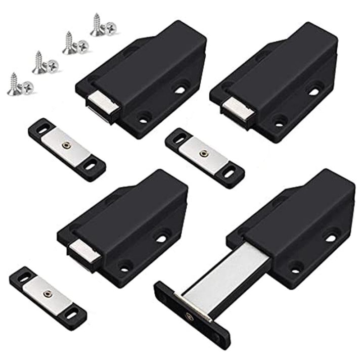 ELYUAN 4 Pack Magnetic Push Latches Push to Open Door Latch Cabinet  Hardware Metal Magnet Heavy Duty Touch Push Release Lock for Cabinet Drawer  Closet Wardrobe Kitchen Hidden Door Silver - Yahoo Shopping