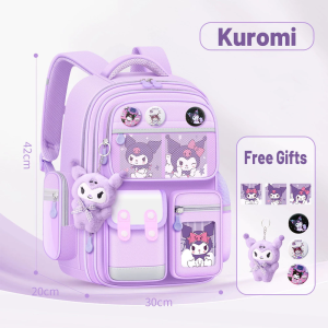 [SG STOCK]Capibara Childrens Cute Cartoon School Bag Spine Protection Large Capacity Waterproof Backpack/Kuromi
