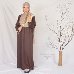 SAWVA | SANIA Casual Long Dress Daily PEPPER BROWN
