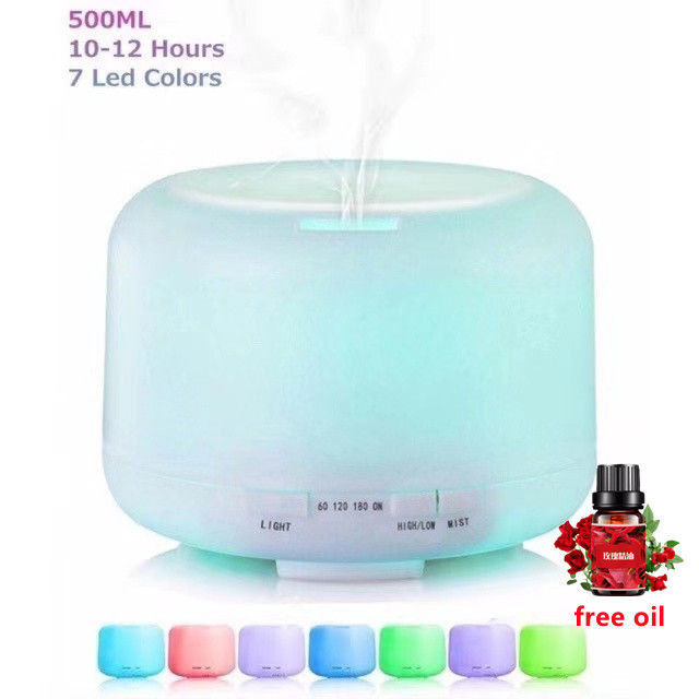 500ml 7 Led Color Aromatherapy Essential Oil Diffuser Ultrasonic Air